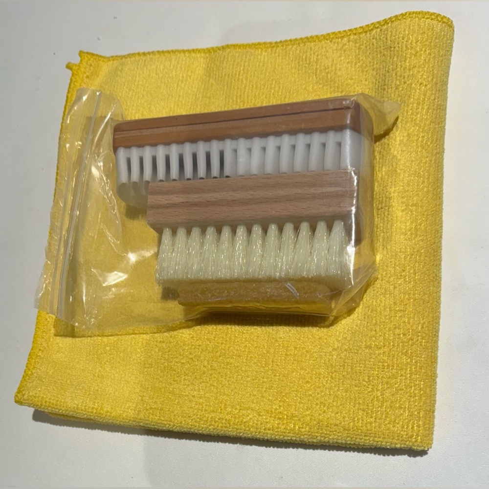 Suede Cleaning Kit. 2 Brushes, Suede Eraser and Industrial Microfiber Cloth